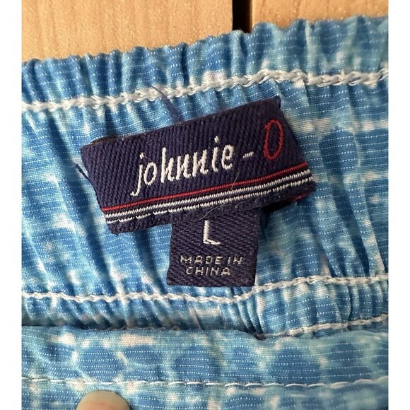 Johnnie-O Trunks Men's Tyndall Boardshorts Swim Riptide Blue Size Large EUC - Picture 7 of 8